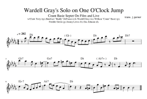 Wardell Gray Transcription One Oclock Jump Film
